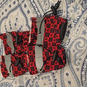 ❤️10/$40 New In Package Red and Black Paw Print Dog Boots